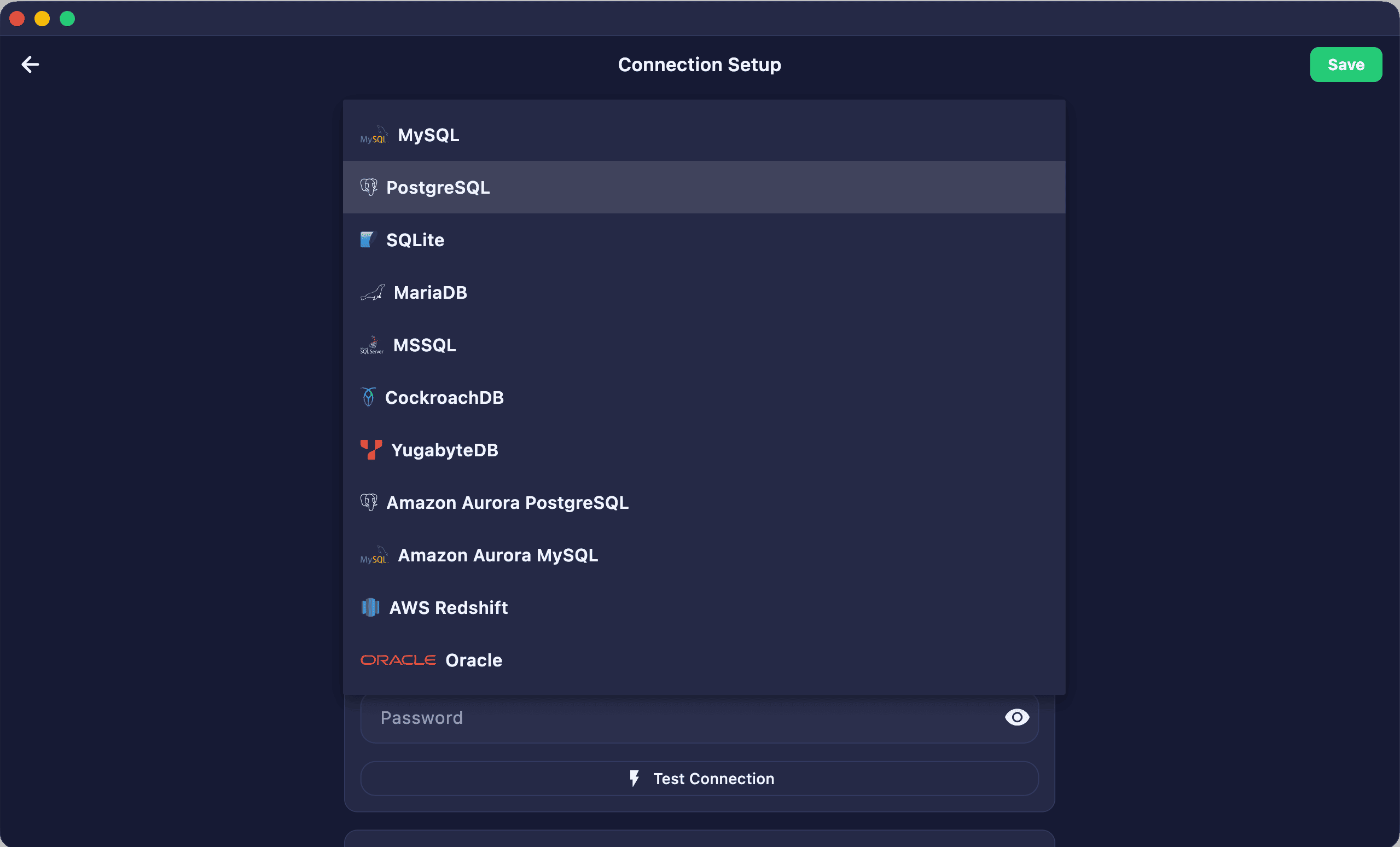 Connection Form Desktop