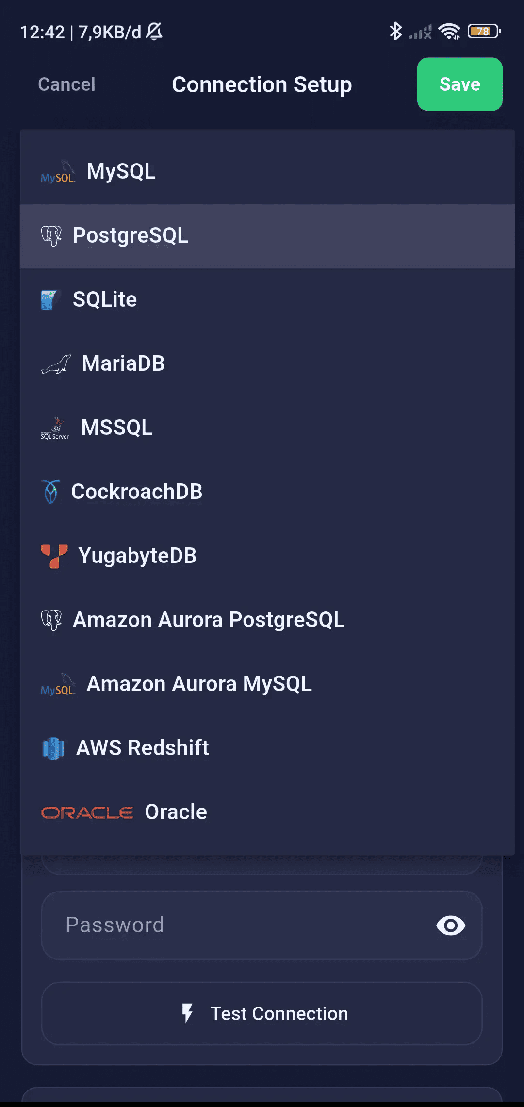 Connection Form Mobile