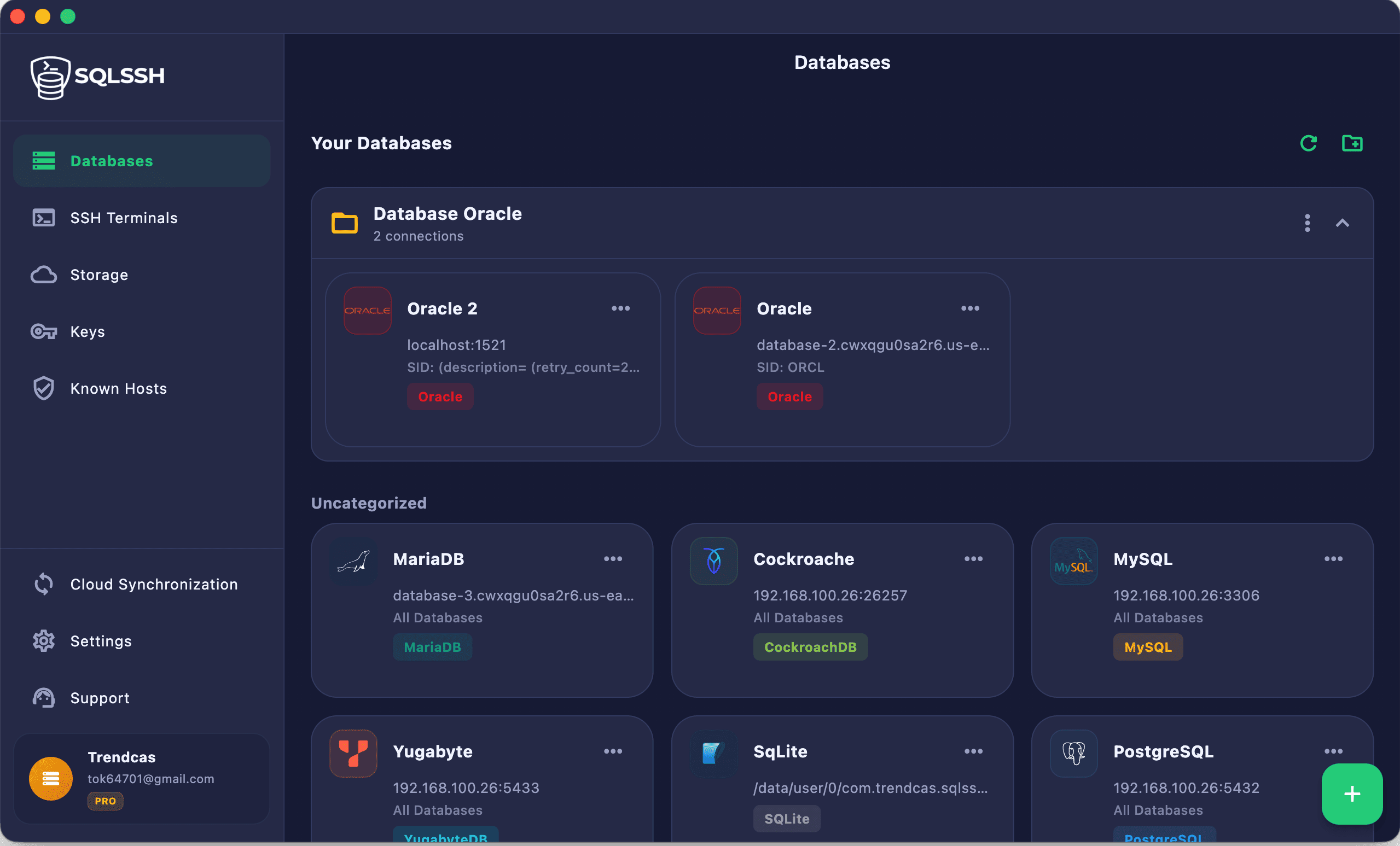 SQLSSH Desktop View