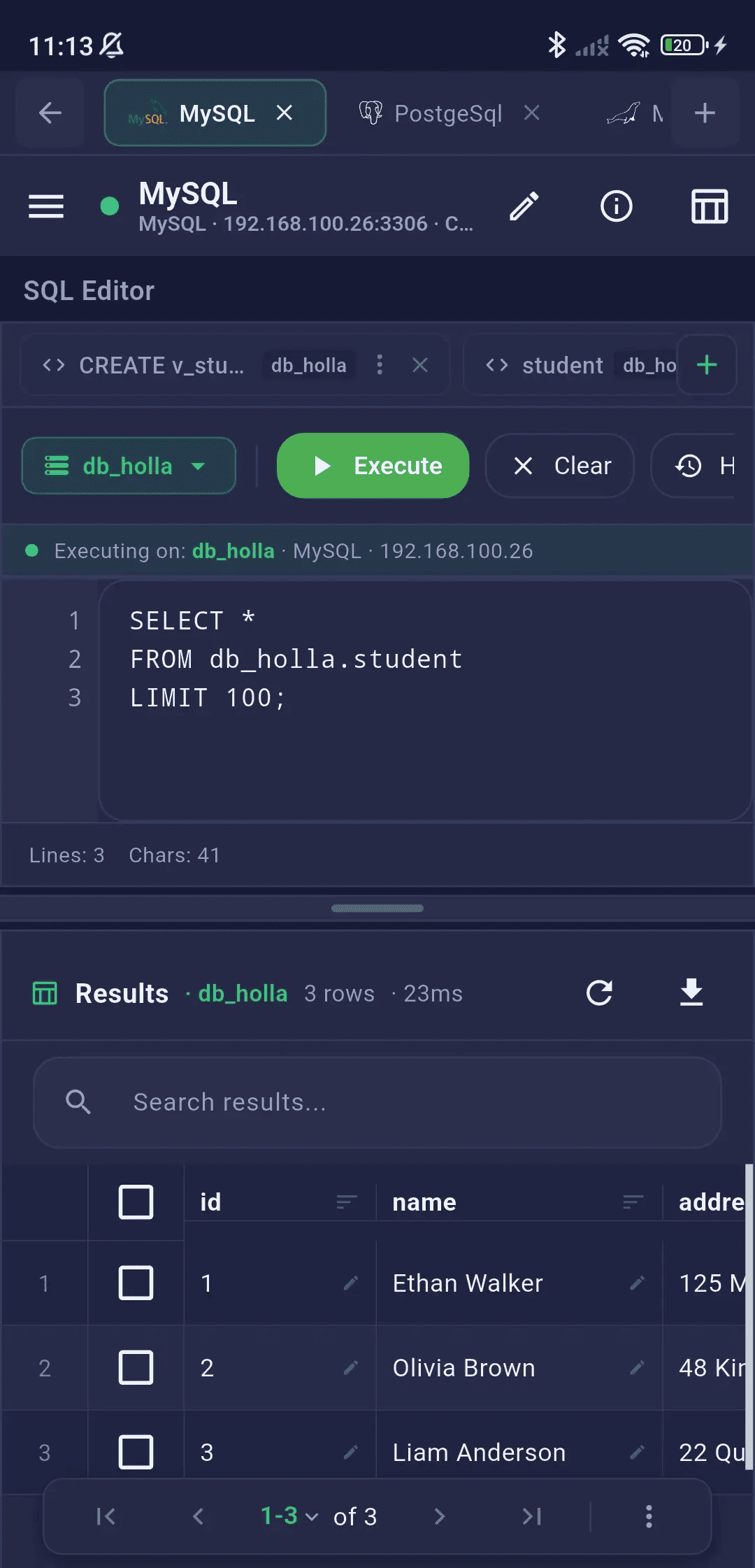 SQL Editor View 2