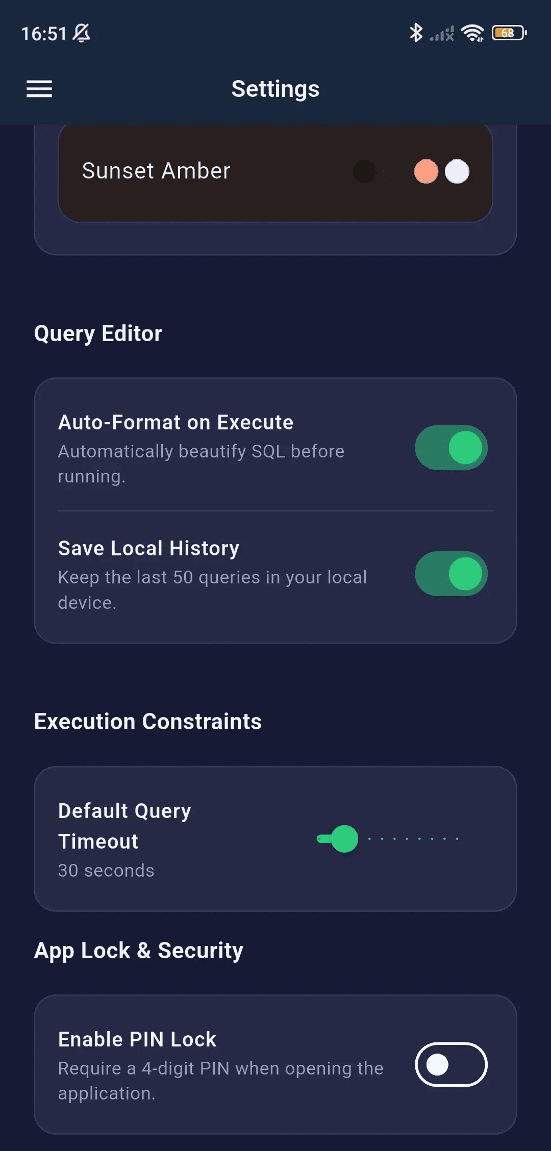 Theme Settings Mobile