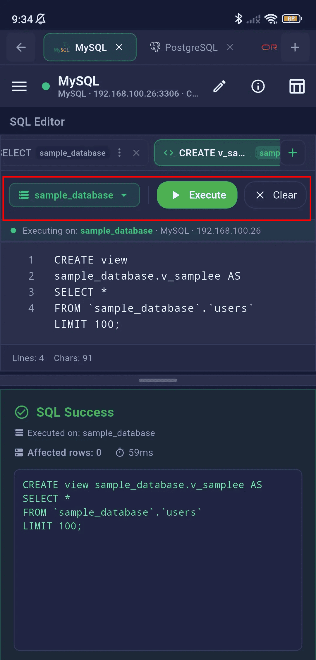 Editor Toolbar Mobile