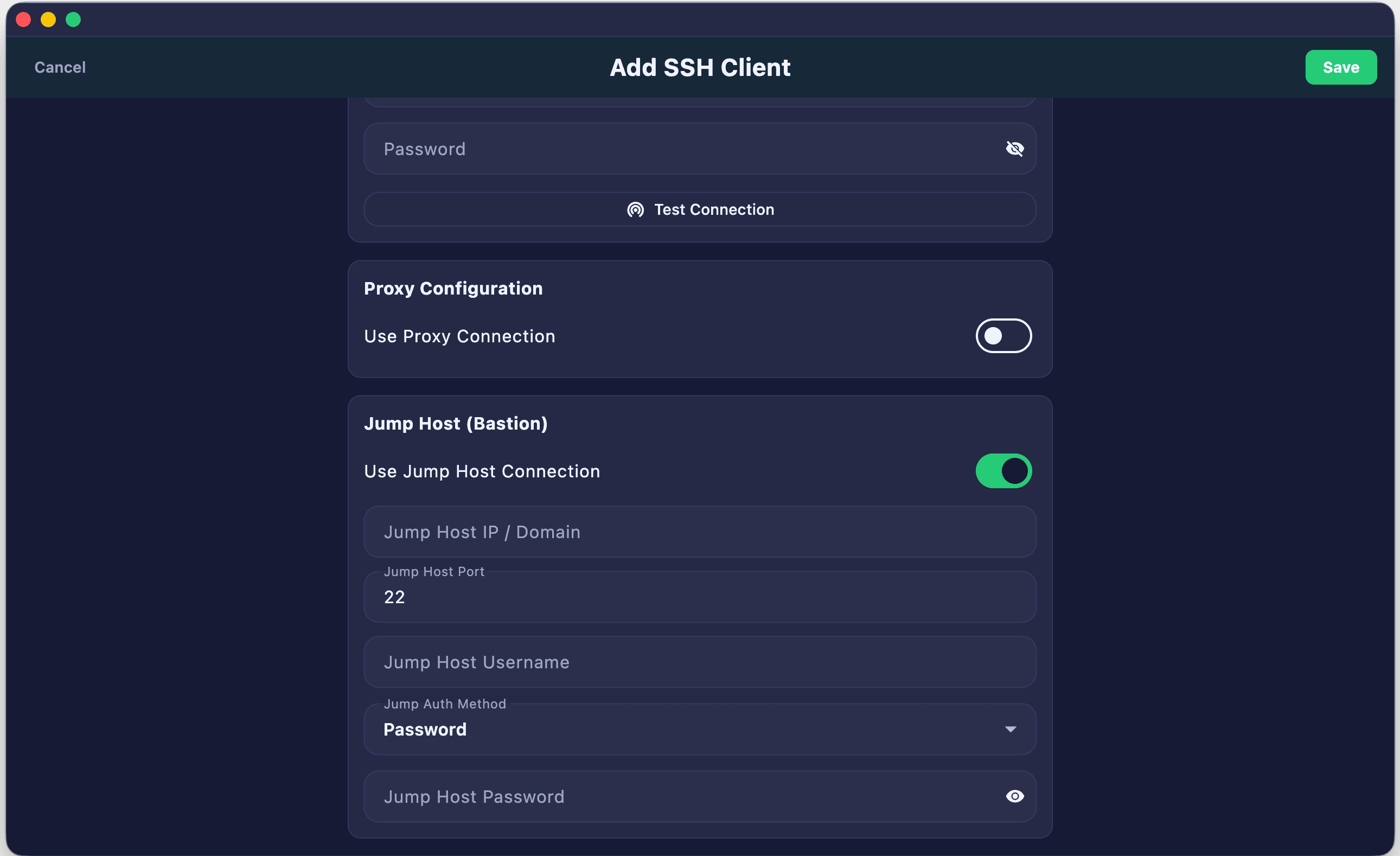 Jump Host Config Desktop