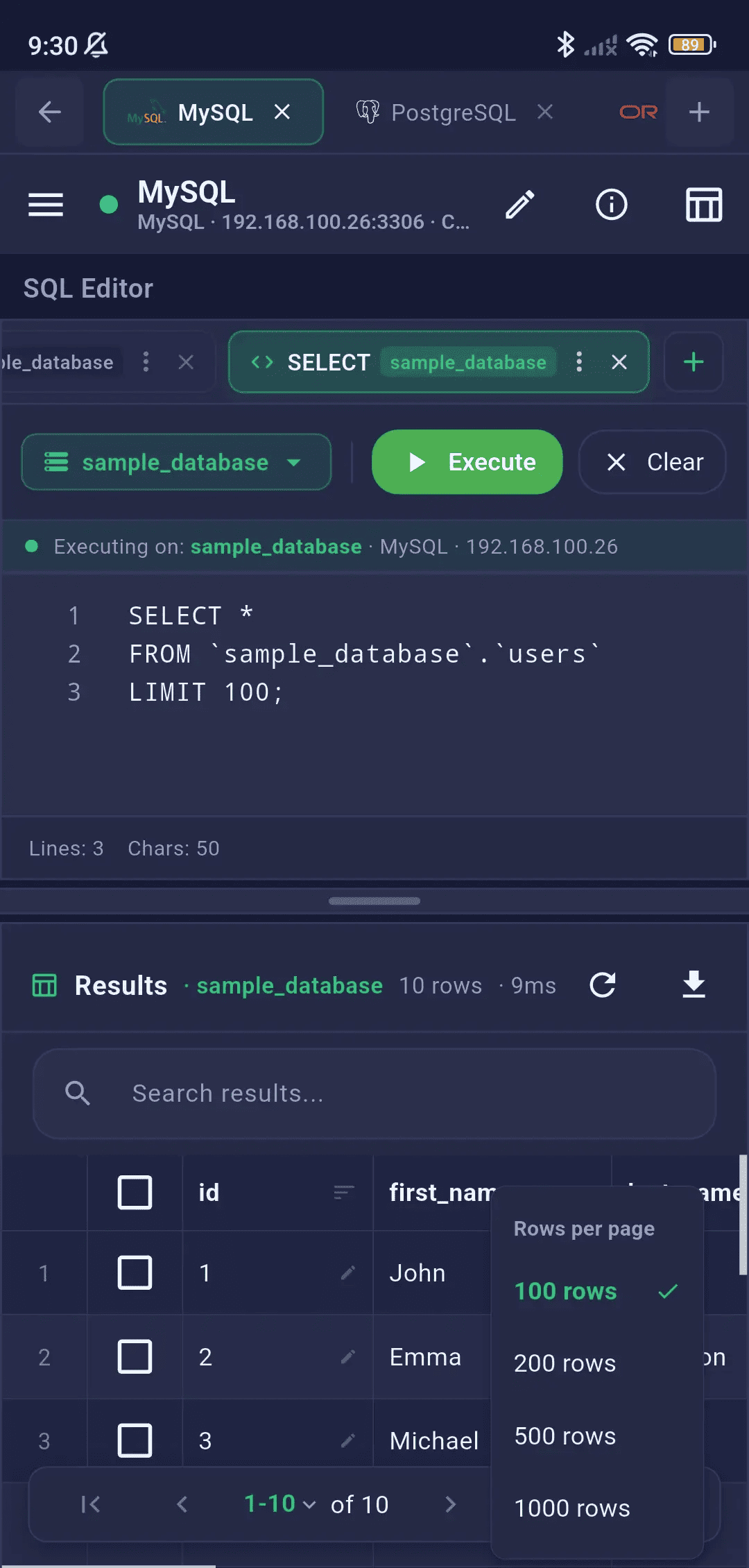 Pagination Mobile