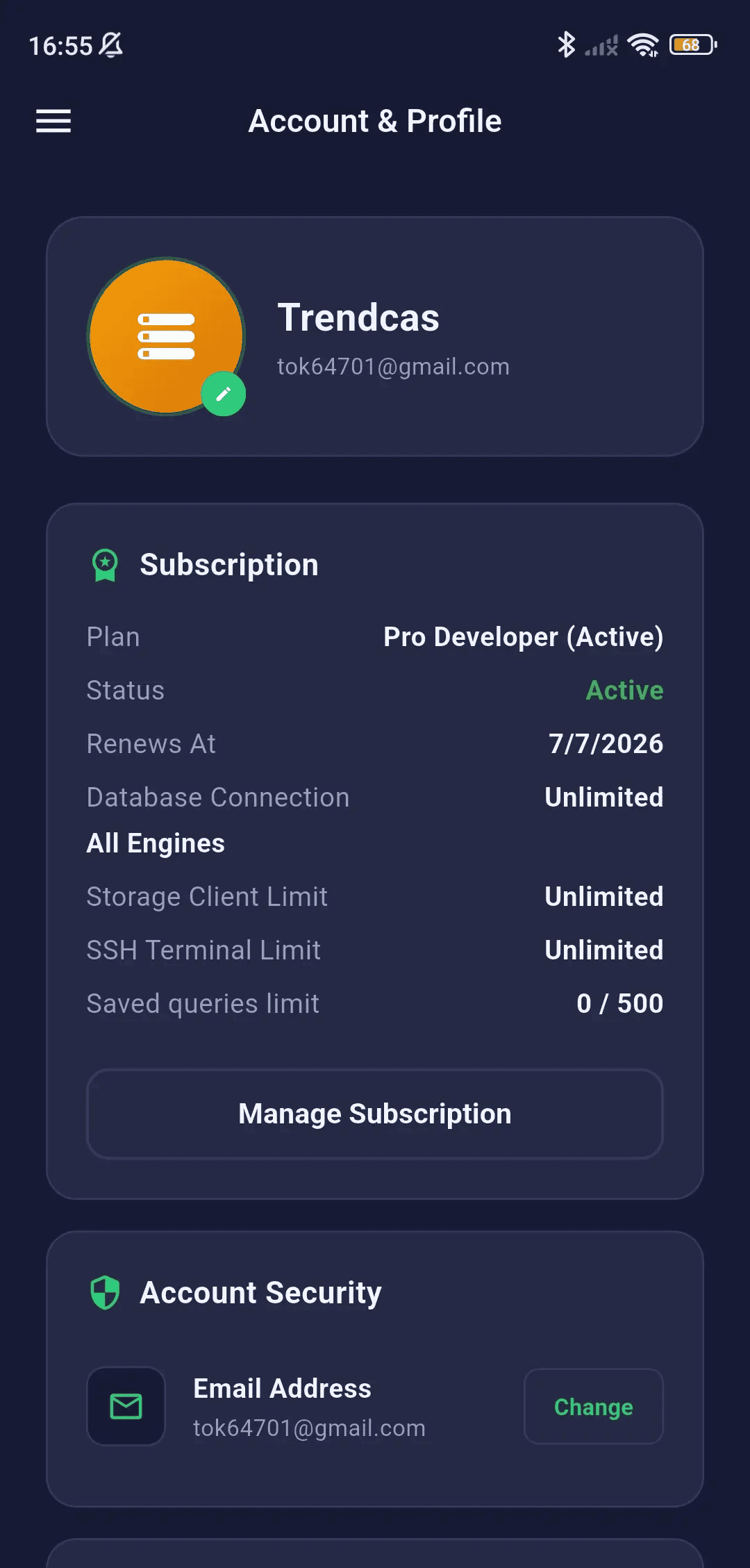 Theme Settings Mobile
