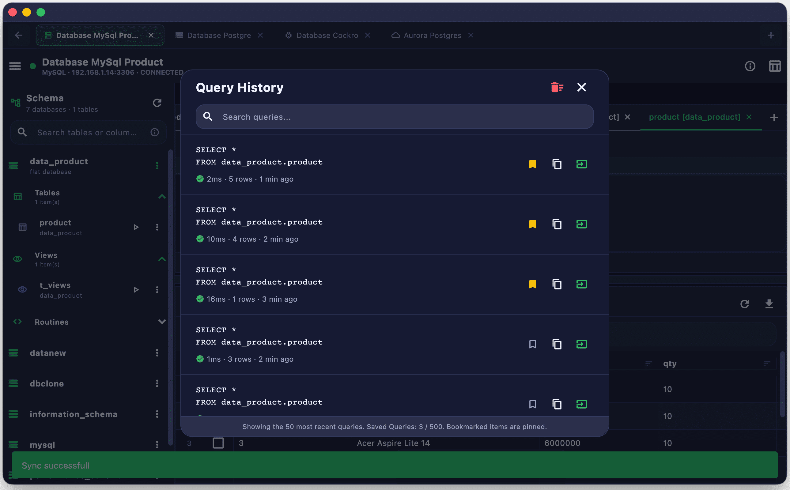 Saved Queries Desktop