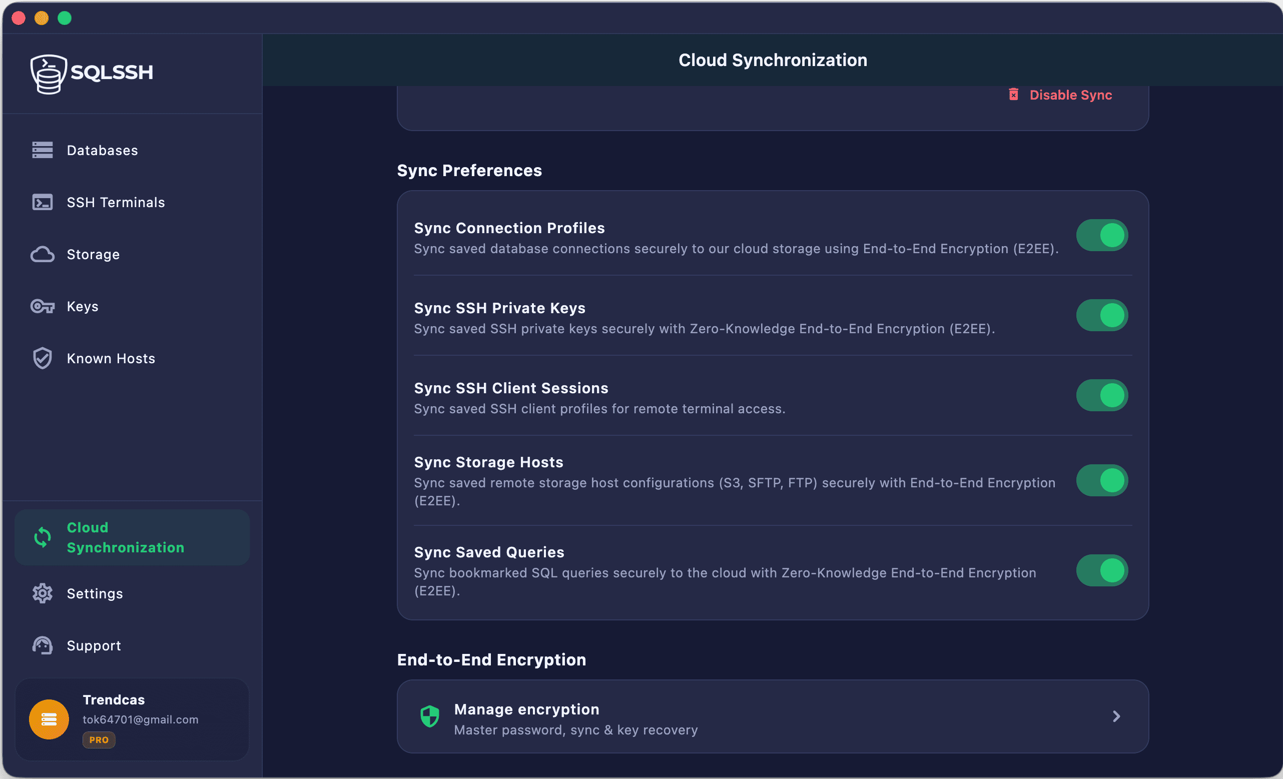 Sync Setup Desktop