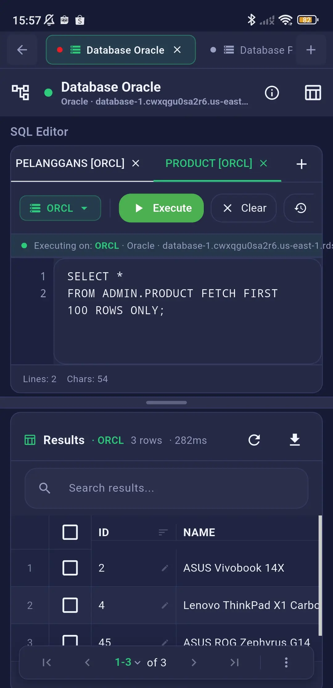 SQL Editor View 2